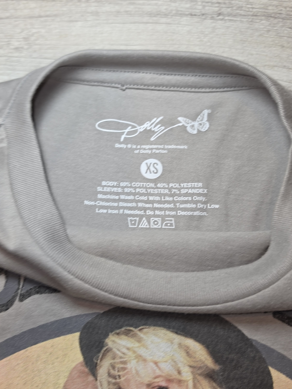 Dolly Registered Trademark Dolly Parton Shirt Women's Gray Size XS C5 - Picture 4 of 6